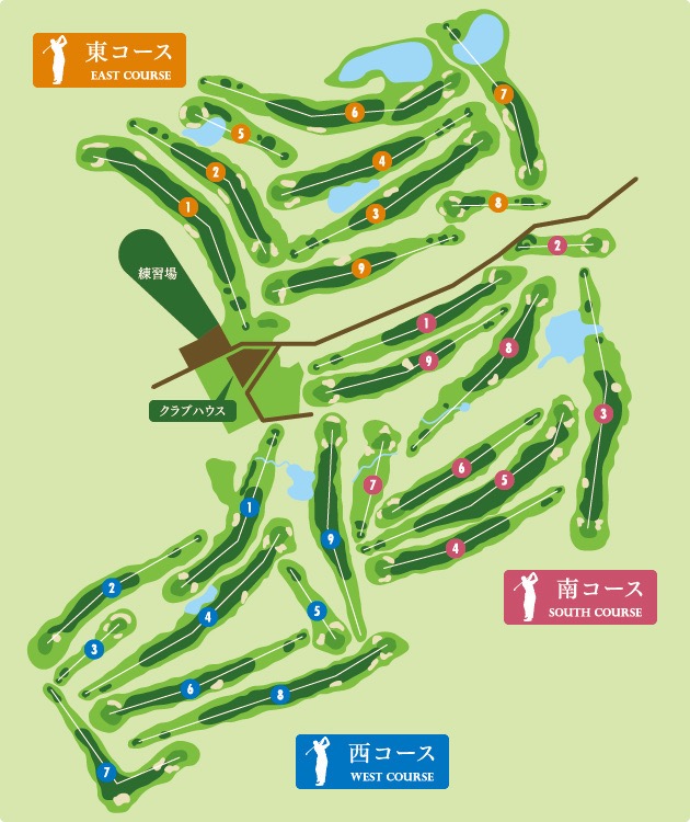 Course layout at Kurikoma Golf Club.