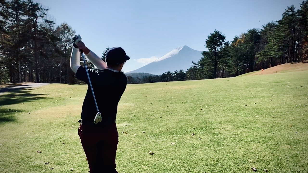 View of Mt. Iwate from Hole 8 of the Ryugamori Course at Appi Kogen Golf Club