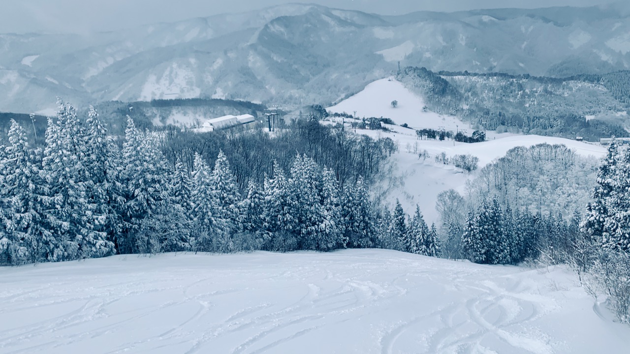 Overlooking the rest of the mountain from the third pair lift