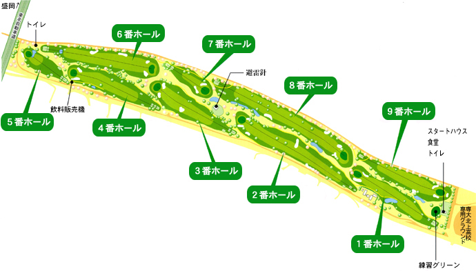 Layout of the course at Kitakami Shimin