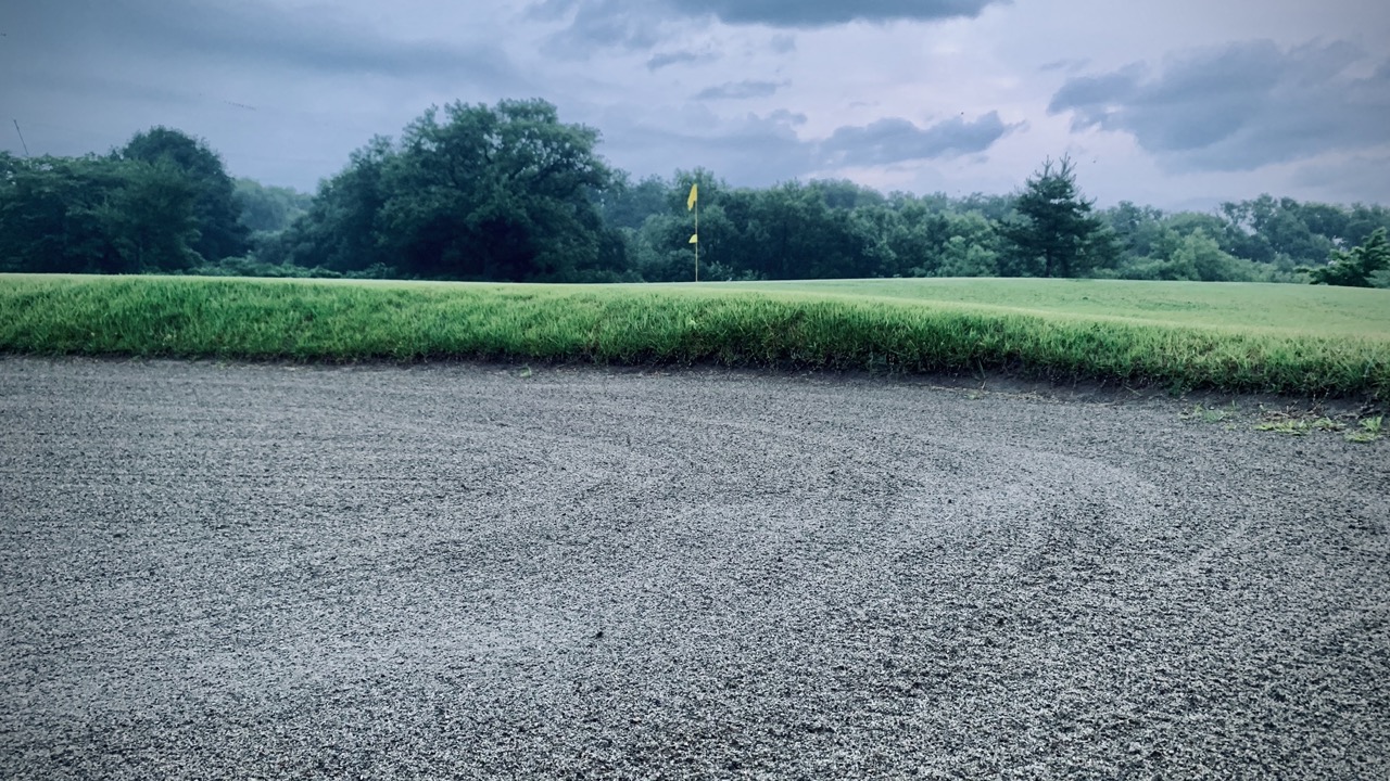 Bunker on Hole 9 at Kitakami Shimin.