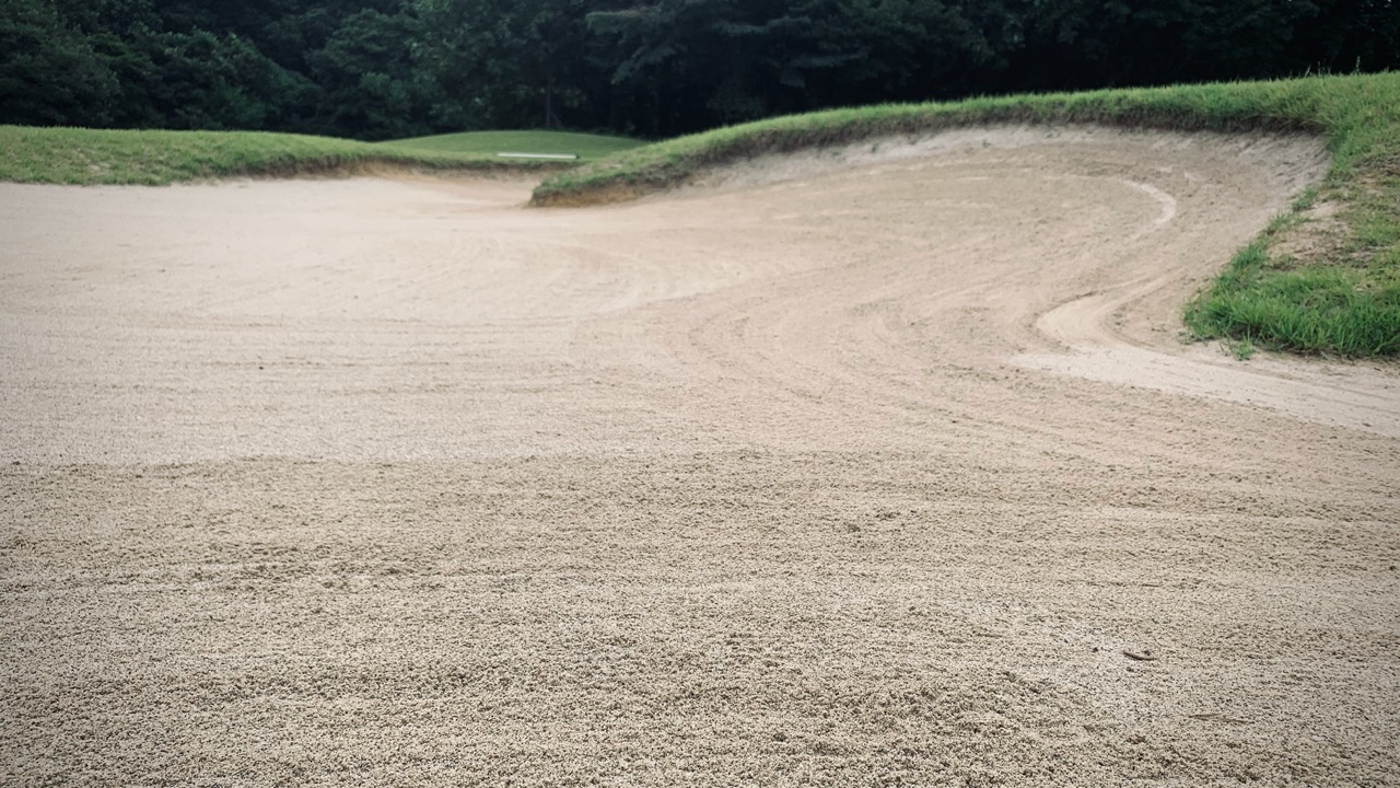 Practice greenside bunker at North Hampton GC