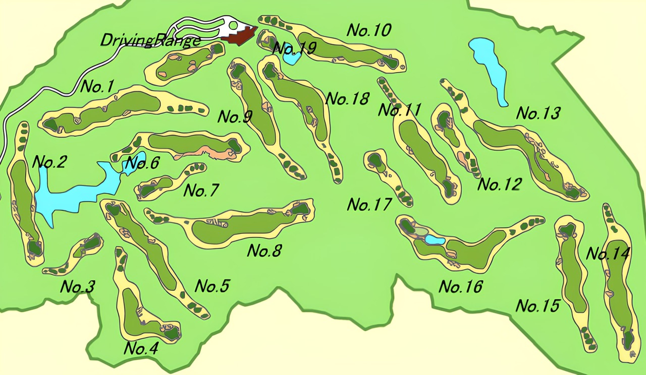 Layout of the course at North Hampton GC