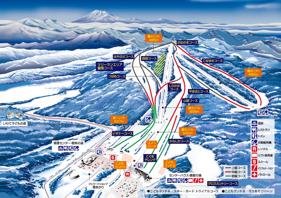 Course map of Okunakayama Kogen