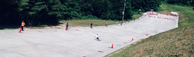 Artificial ski slope used in summer called PISLAB