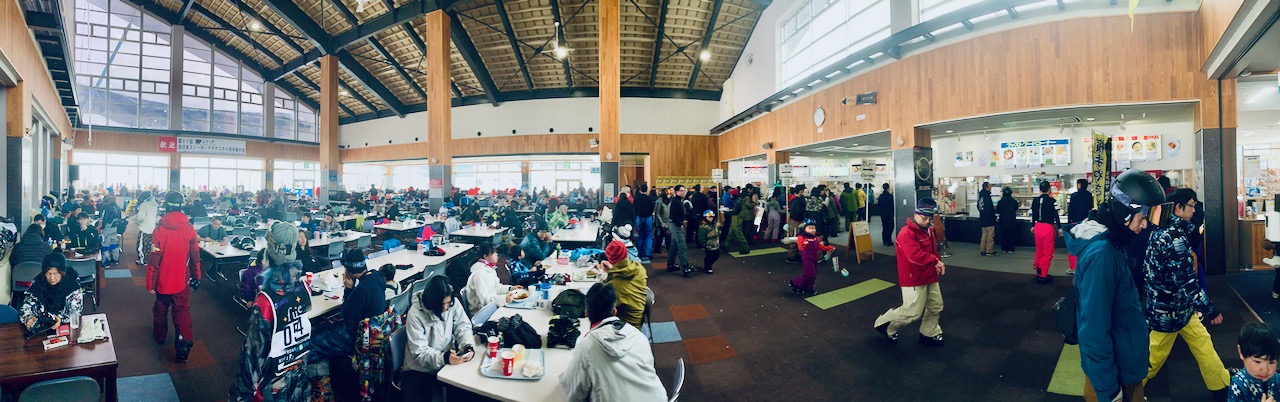 Main hall of the lodge within Tazawako Ski Resort