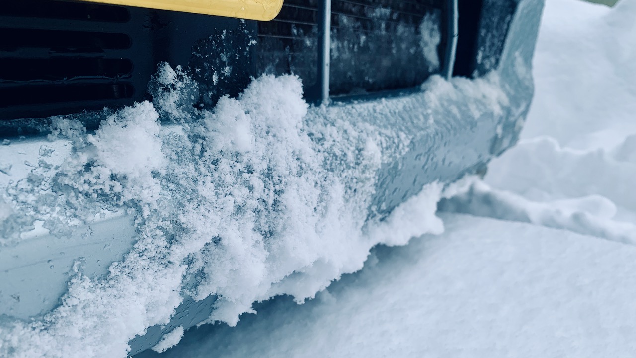 Snow covered radiator