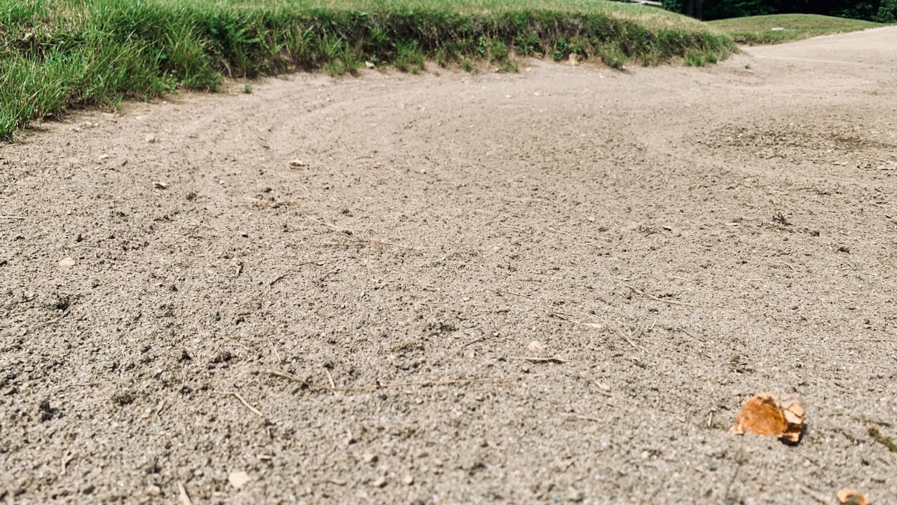 Bunker of the 10th hole at Yuda Kogen CC